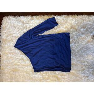 Banana Republic Women's Blue One-Shoulder Top (Size L)
